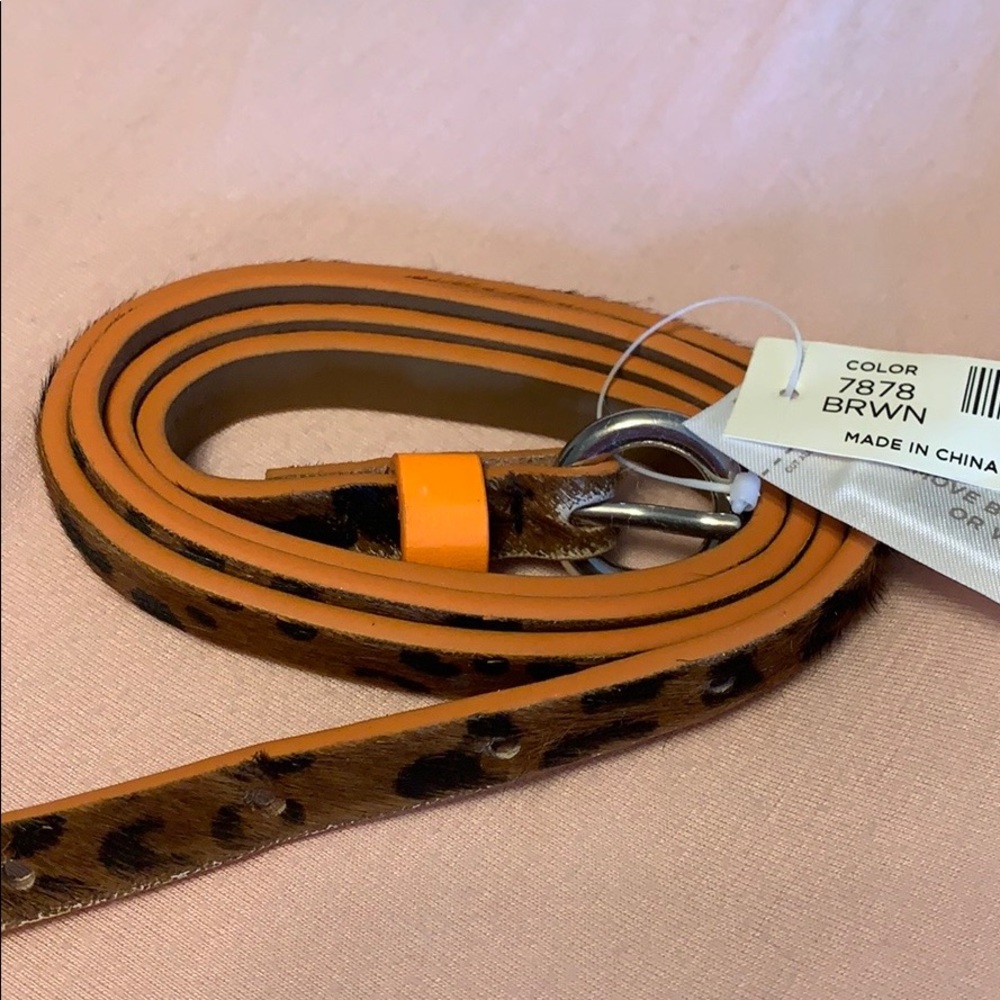 LOFT leopard/orange belt